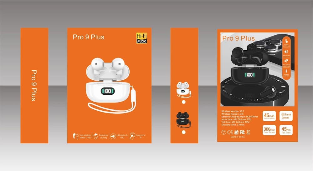 Écouteurs Pro 9 Plus ANC (TWS)